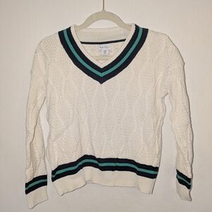 Preppy Cropped Cotton Sweater